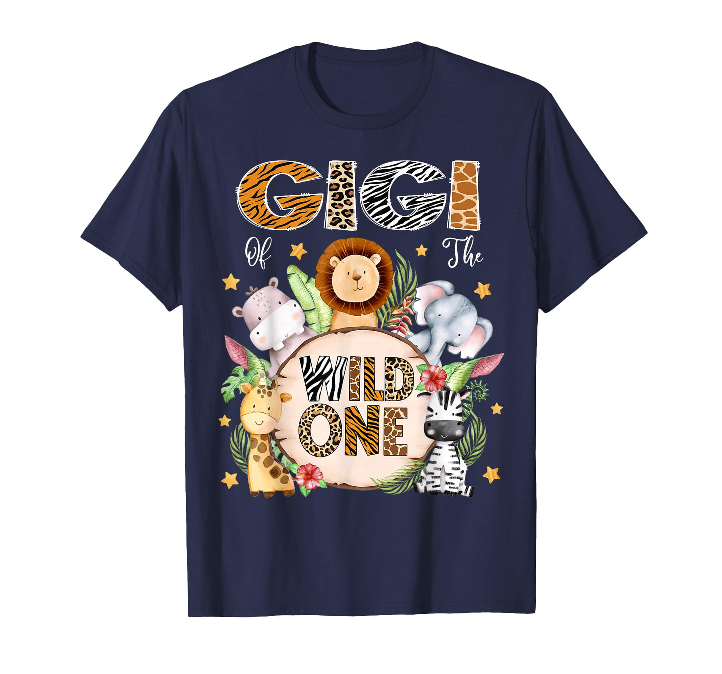 Gigi of The Wild One 1St Birthday Kids Safari Jungle T-Shirt