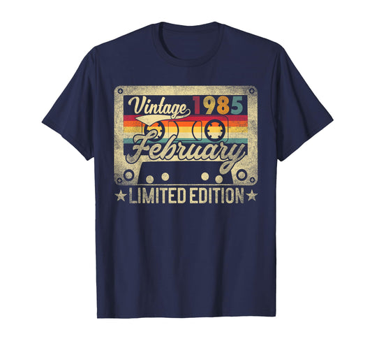 Vintage 1985 February 41 Years Old 41st Birthday Men Women T-Shirt