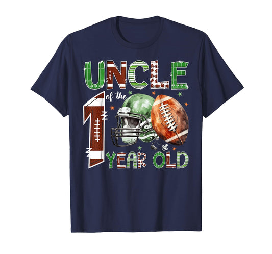 Uncle of The 1 Year Old Football Lover 1st Birthday Boy T-Shirt
