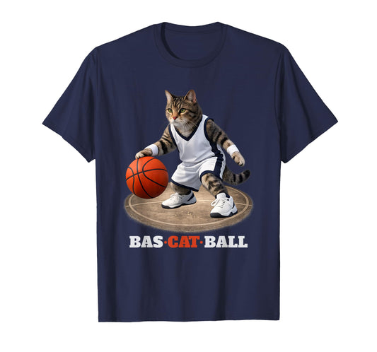 Cats Funny cat Kitten Playing Basketball Sports Hilarious T-Shirt