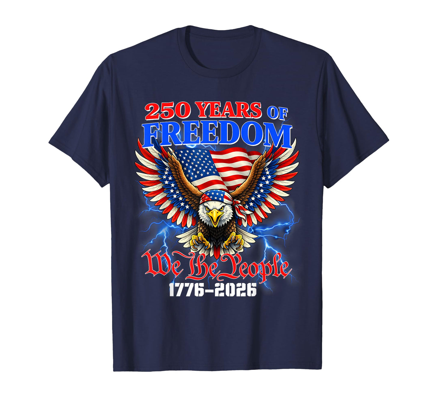 Flag Vintage 250 Years American 1776 2026 250th USA Birthday T-Shirt