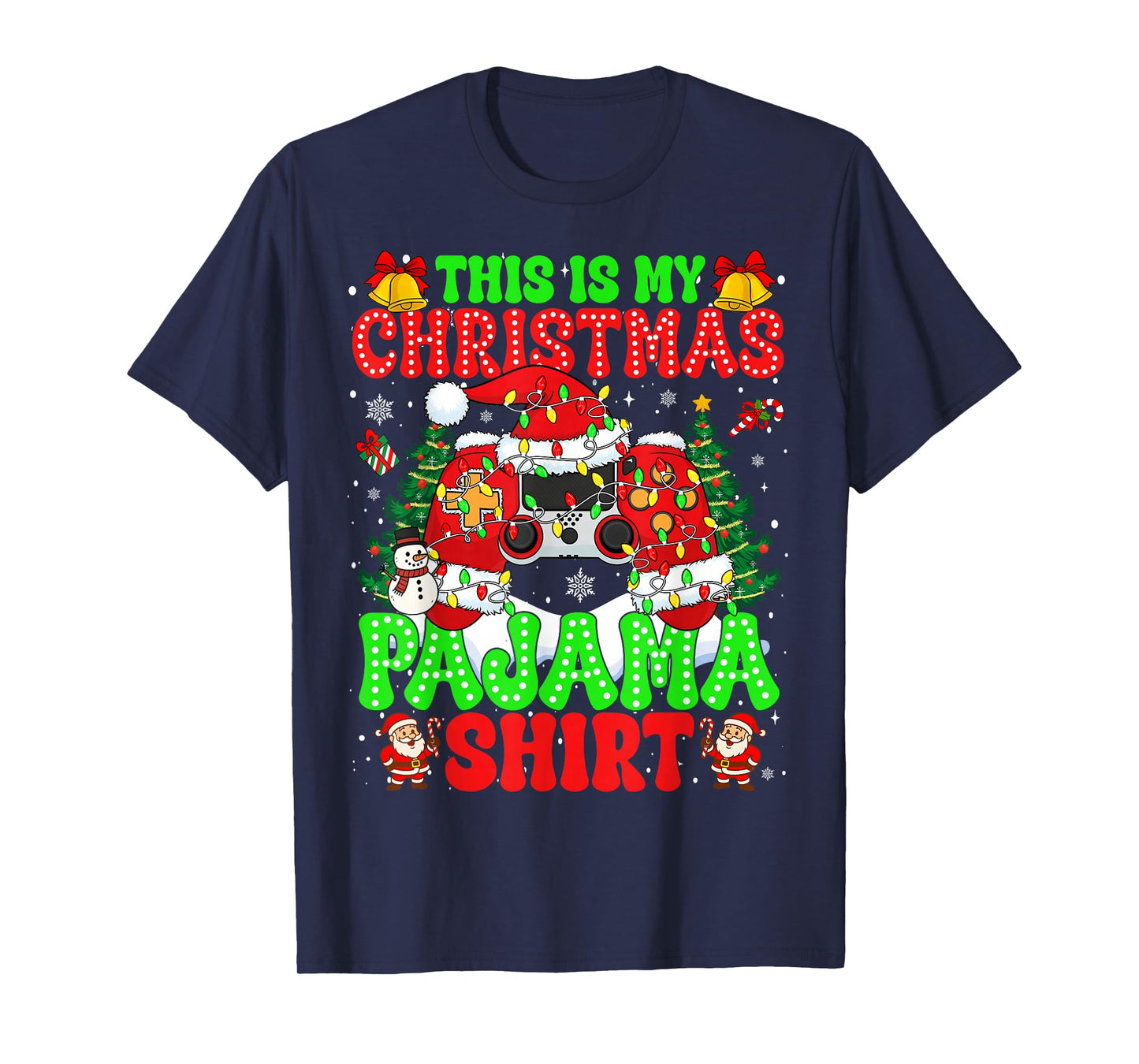 This is My Christmas Pajama Video Game Gamer Men Boy Kid T-Shirt