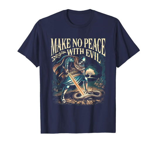 Make No Peace with Evil Tshirt Archangel Michael Jesus God T-Shirt