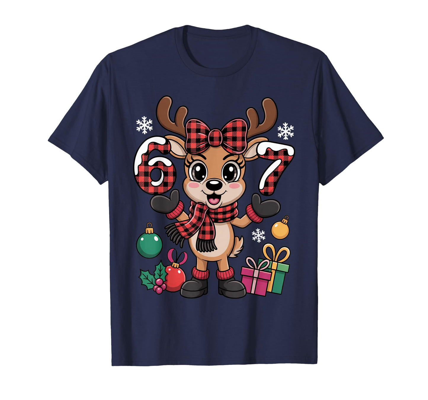 67 Christmas Outfit Women Meme Reindeer Six Seven 67 T-Shirt