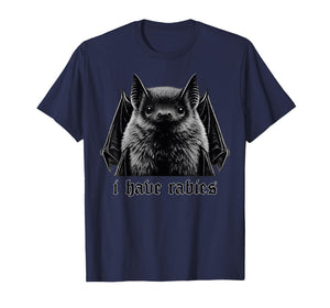 Vintage I Have Rabies Bat Funny Meme Quotes T-Shirt