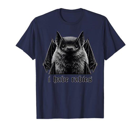 Vintage I Have Rabies Bat Funny Meme Quotes T-Shirt