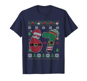 Funny 67 Meme 6 7 Ugly Sweater for Christmas Boys Kids Men T-Shirt