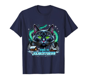Beware The Jólakötturinn Christmas Cat Iceland Design T-Shirt