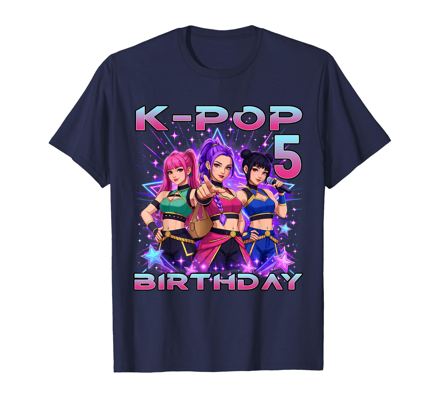 5th Birthday K-pop 5 Year Old Korean Music Birthday Kpop T-Shirt