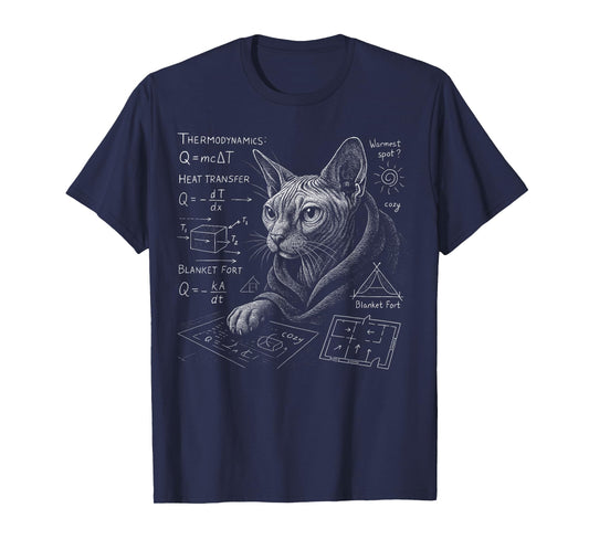 Funny Cat Math Physics Equations Science Humor T-Shirt