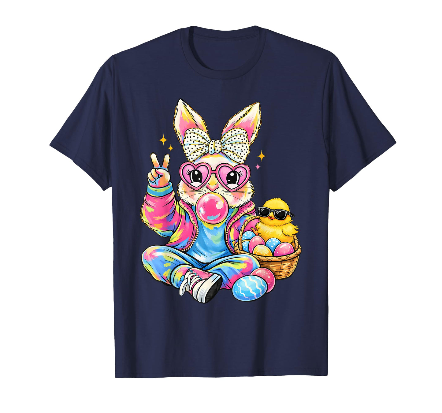 Girls Easter Cute Bunny Coquette Pink Easter Kids Girl Women T-Shirt
