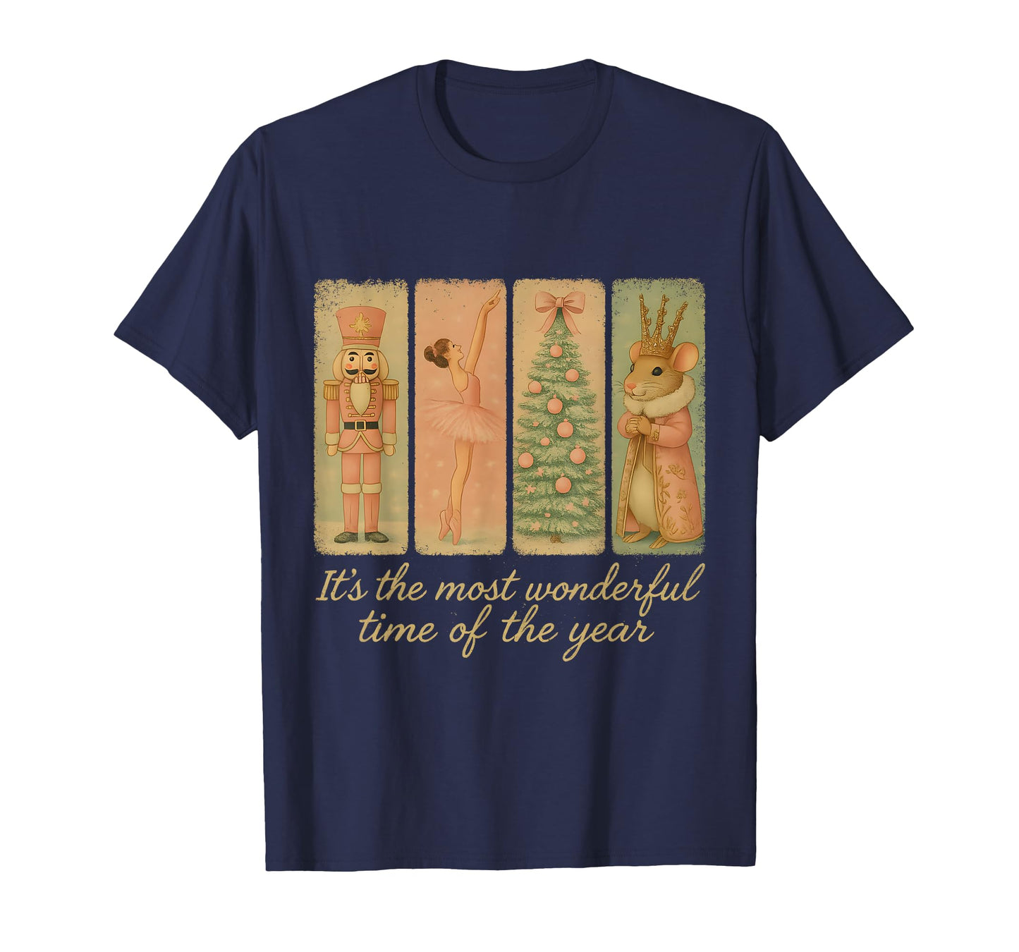 Vintage Nutcracker Ballet Christmas Art for Dancers T-Shirt