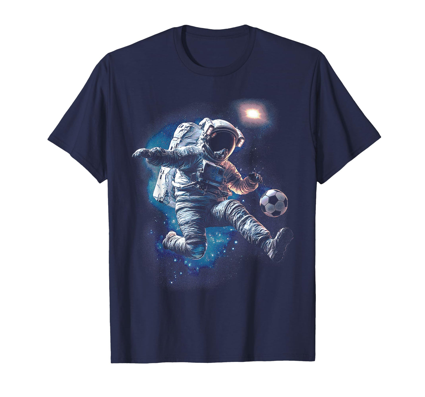 Astronaut Soccer Ball Sport Lover Outer Space Science Galaxy T-Shirt