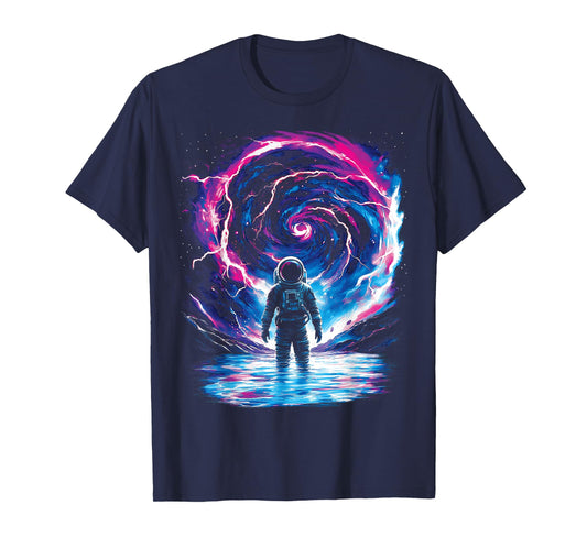 Astronaut Cosmic Storm Outer Space Galaxy Science T-Shirt