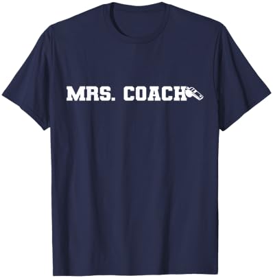 Mrs. Coach Funny Football Basketball Baseball Coach Wife T-Shirt - T-Shirt | Navy