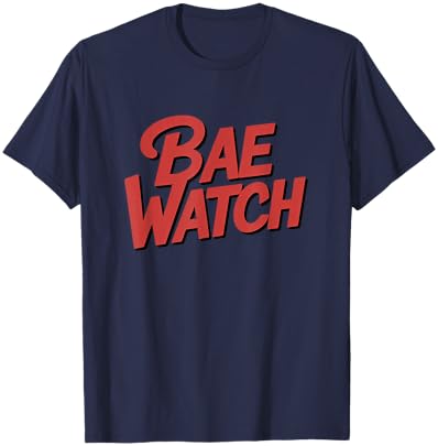 Bae Watch Lifeguard Funny Beach Humor Design T-Shirt - T-Shirt | Navy