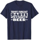 Today's Forecast Darts with A Chance of Beer Funny Darts T-Shirt - T-Shirt | Navy