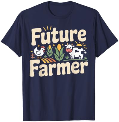 Farming Farmer Tractor Future Farmer T-Shirt - T-Shirt | Navy