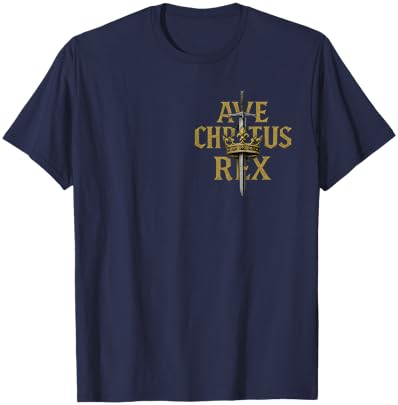 AVE Christus REX - Catholic Warrior of Christ T-Shirt - T-Shirt | Navy