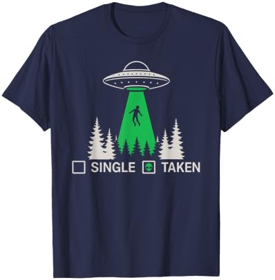Funny Alien UFO Area 51 Single Taken Abducted T-Shirt - T-Shirt | Navy