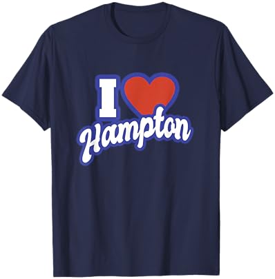 I Love Hampton Virginia T-Shirt - T-Shirt | Navy