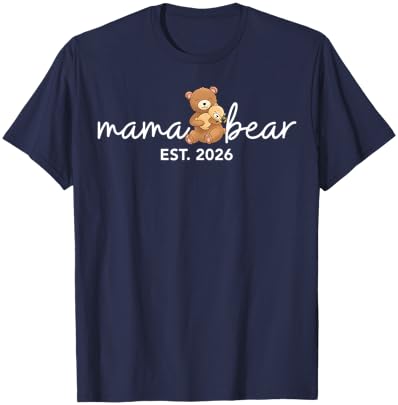 Mother's Day New Mom Baby Announcement T-Shirt - T-Shirt | Navy