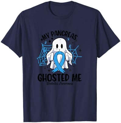 My Pancreas Ghosted Me Type 1 Diabetes Awareness T1D Warrior T-Shirt - T-Shirt | Navy