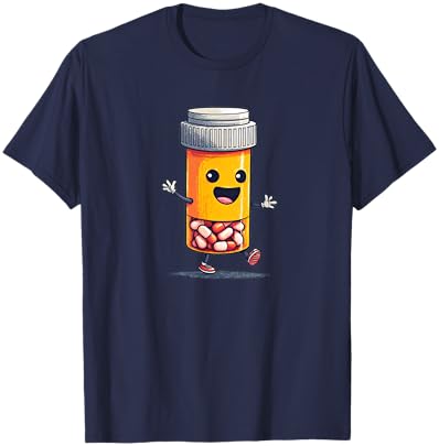 Happy Medicine Pill Bottle Costume for Therapy Lovers T-Shirt - T-Shirt | Navy
