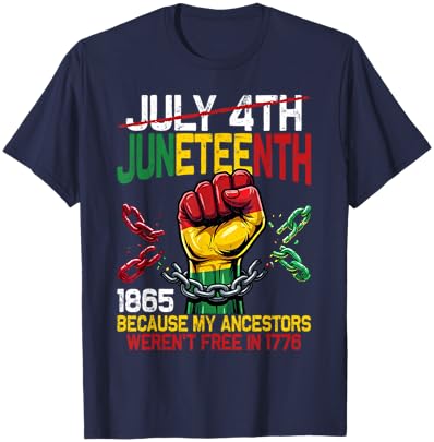 Juneteenth Shirts Black Women Juneteenth African American T-Shirt - T-Shirt | Navy