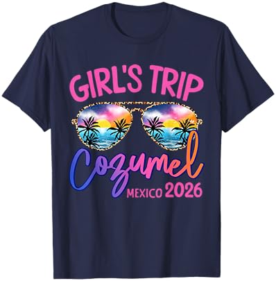Girls Trip Cozumel Mexico 2026 Weekend Vacation Beach Group T-Shirt - T-Shirt | Navy