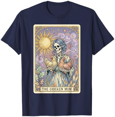 The Chicken Mom Tarot Card T-Shirt - T-Shirt | Navy
