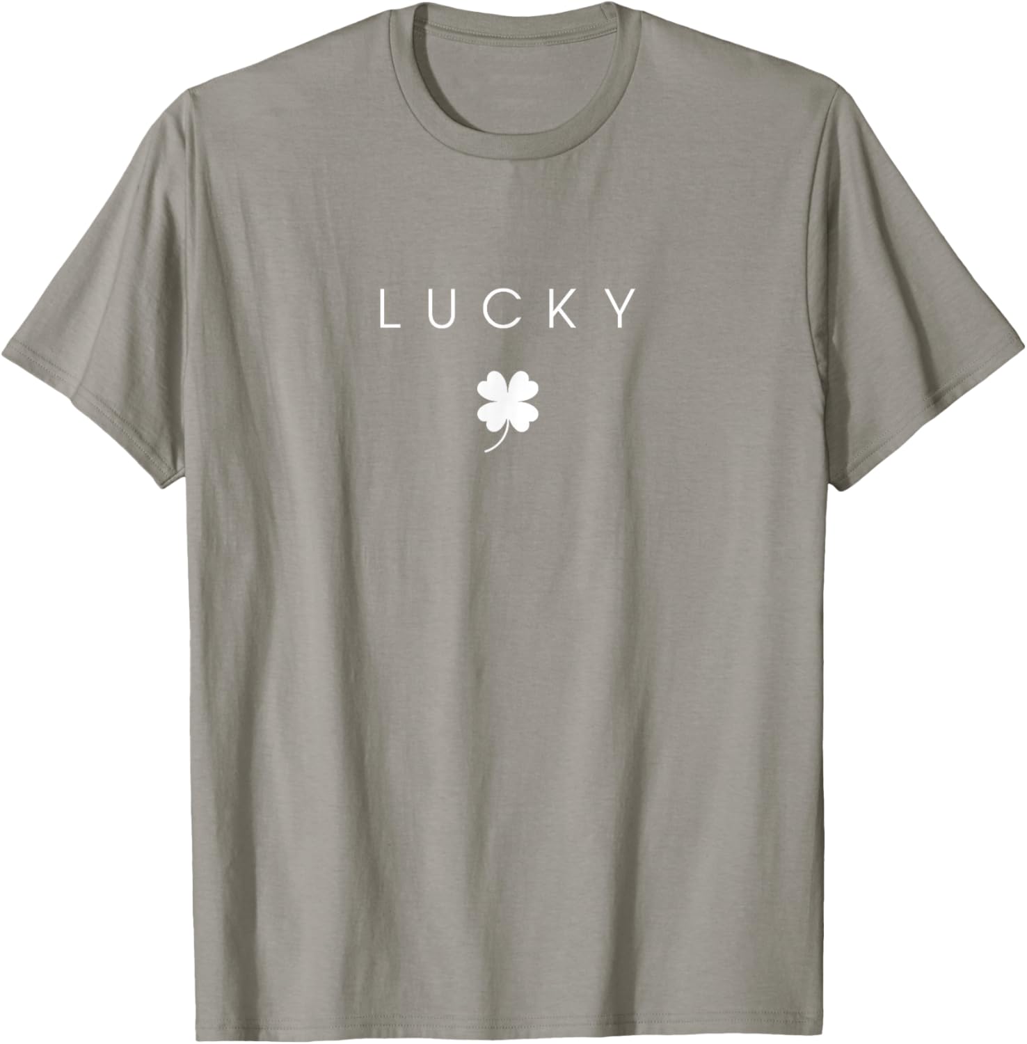 St Patricks Day Minimal Subtle Modern Lucky Shamrock Irish T-Shirt - T-Shirt | Sand