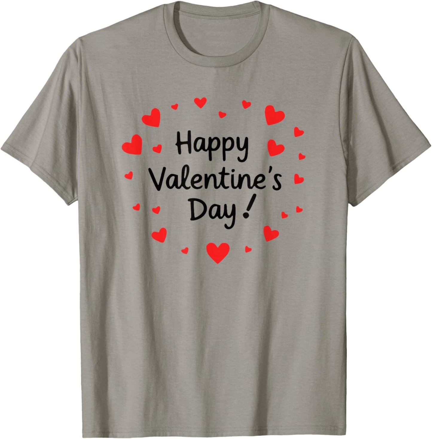 Simple Text and Hearts Valentine's Day T-Shirt - T-Shirt | Sand