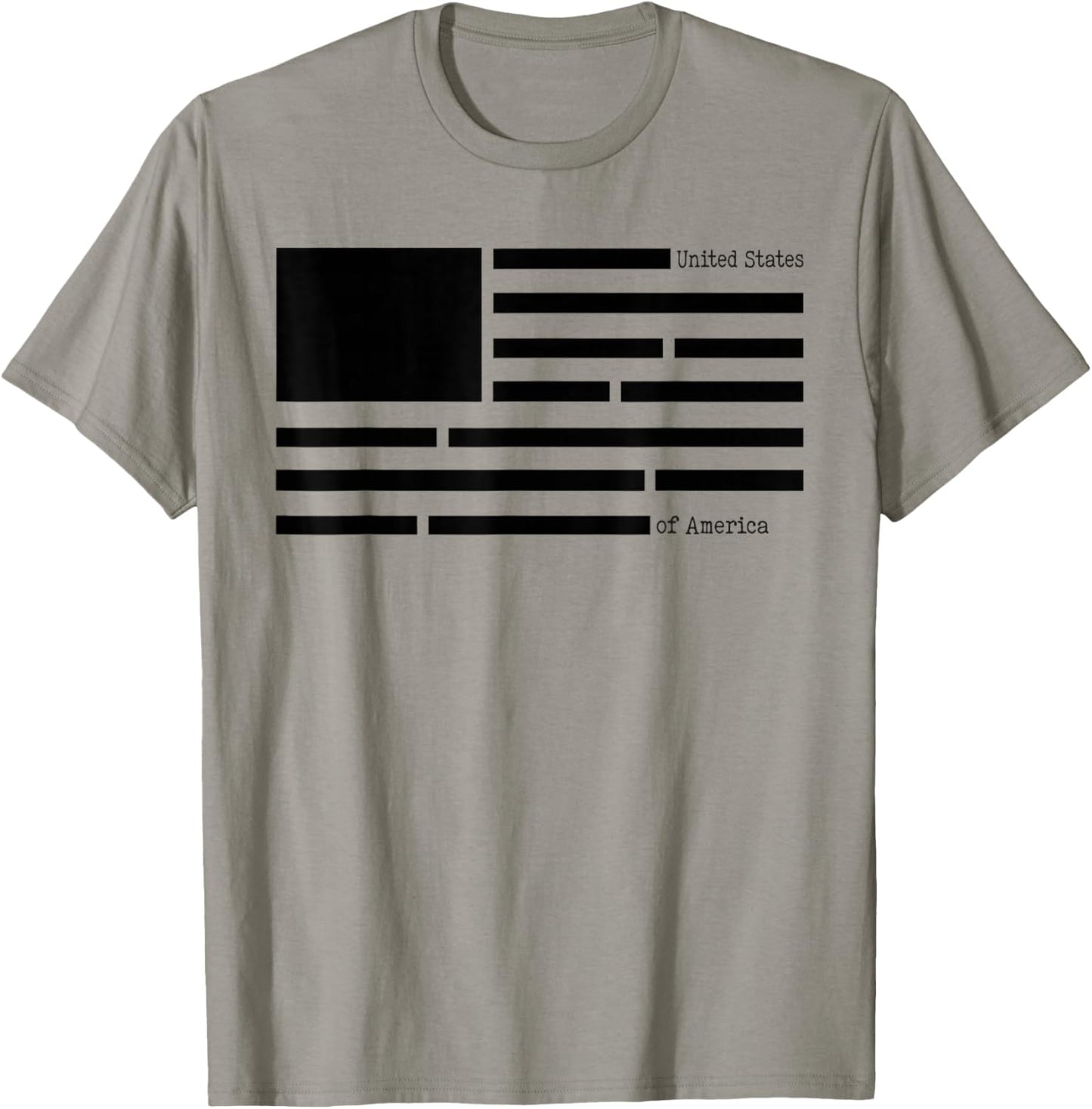 United States of America Document Censored File USA Flag T-Shirt - T-Shirt | Sand