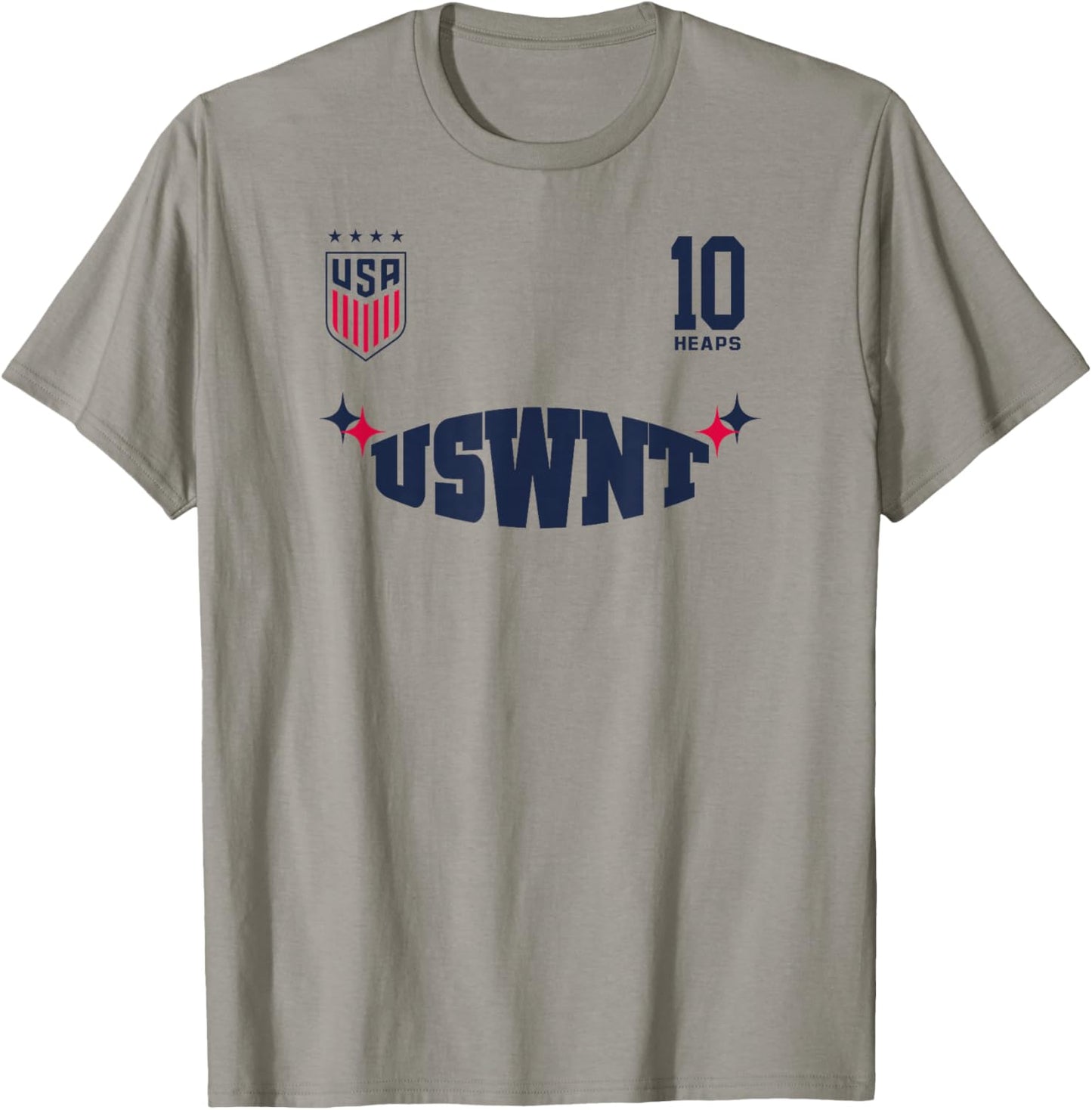 Lindsey Heaps 10 White USWNT Officially Licensed T-Shirt - T-Shirt | Sand