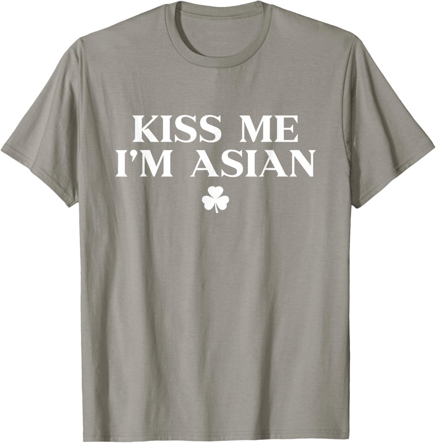 Kiss Me Im Asian Shirt Shamrock Funny St Patricks Day T-Shirt - T-Shirt | Sand
