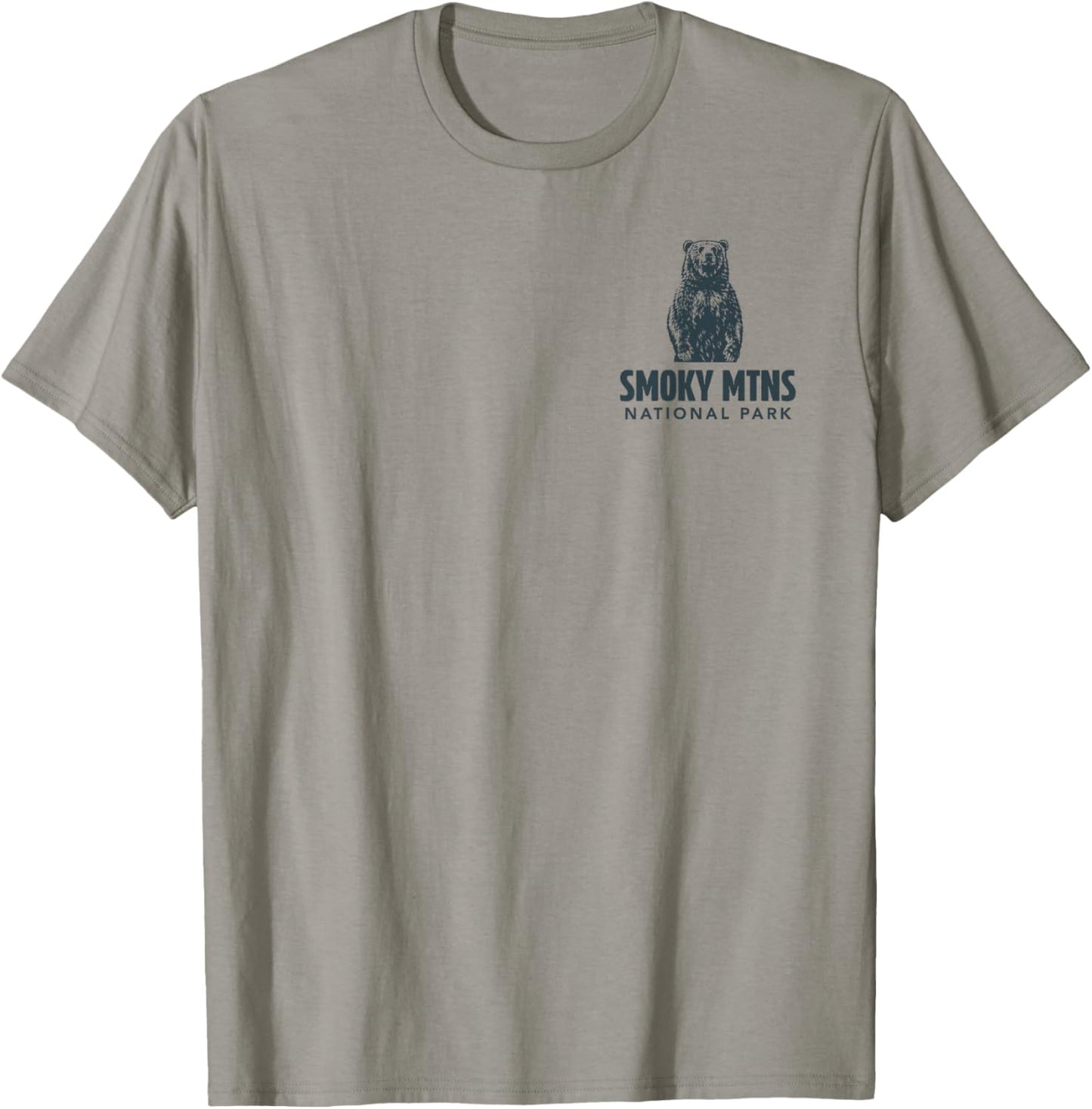 Great Smoky Mountains (Design on Front and Back) T-Shirt - T-Shirt | Sand