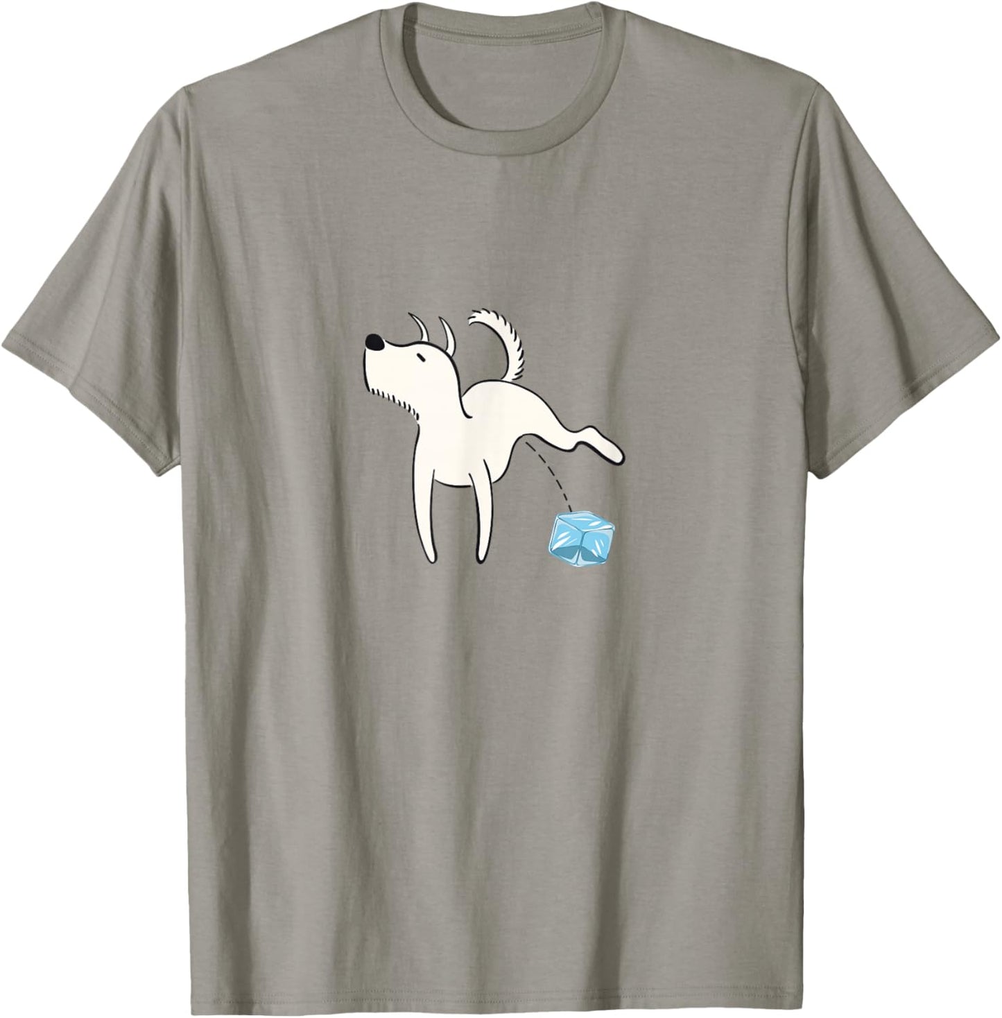 Anti Ice Funny Dog Ice Cube T-Shirt - T-Shirt | Sand