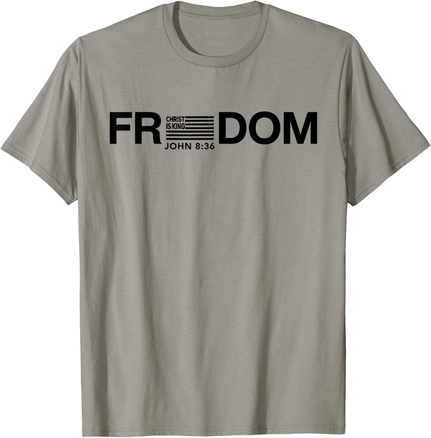 Freedom American Flag Christ is King T-Shirt - T-Shirt | Sand