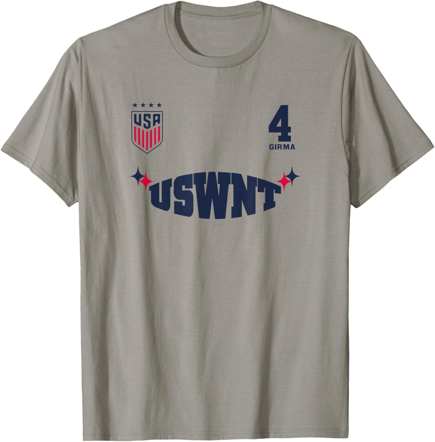 Naomi Girma 12 White USWNT Officially Licensed T-Shirt - T-Shirt | Sand