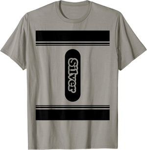 Silver Crayon Halloween Matching Costume Toddlers Kids T-Shirt - T-Shirt | Sand