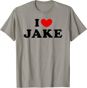 I Love Jake, I Heart Jake T-Shirt - T-Shirt | Sand