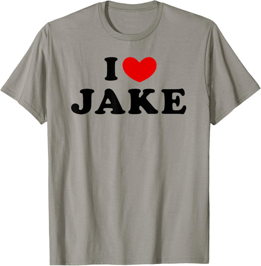 I Love Jake, I Heart Jake T-Shirt - T-Shirt | Sand