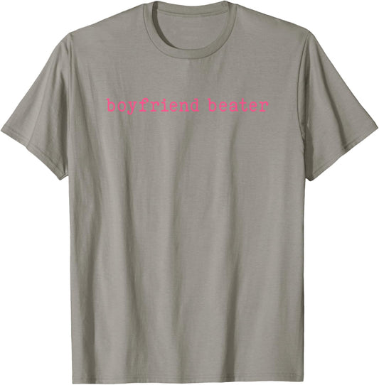 Boyfriend Beater Funny Girlfriend Humor Retro Groovy T-Shirt - T-Shirt | Sand