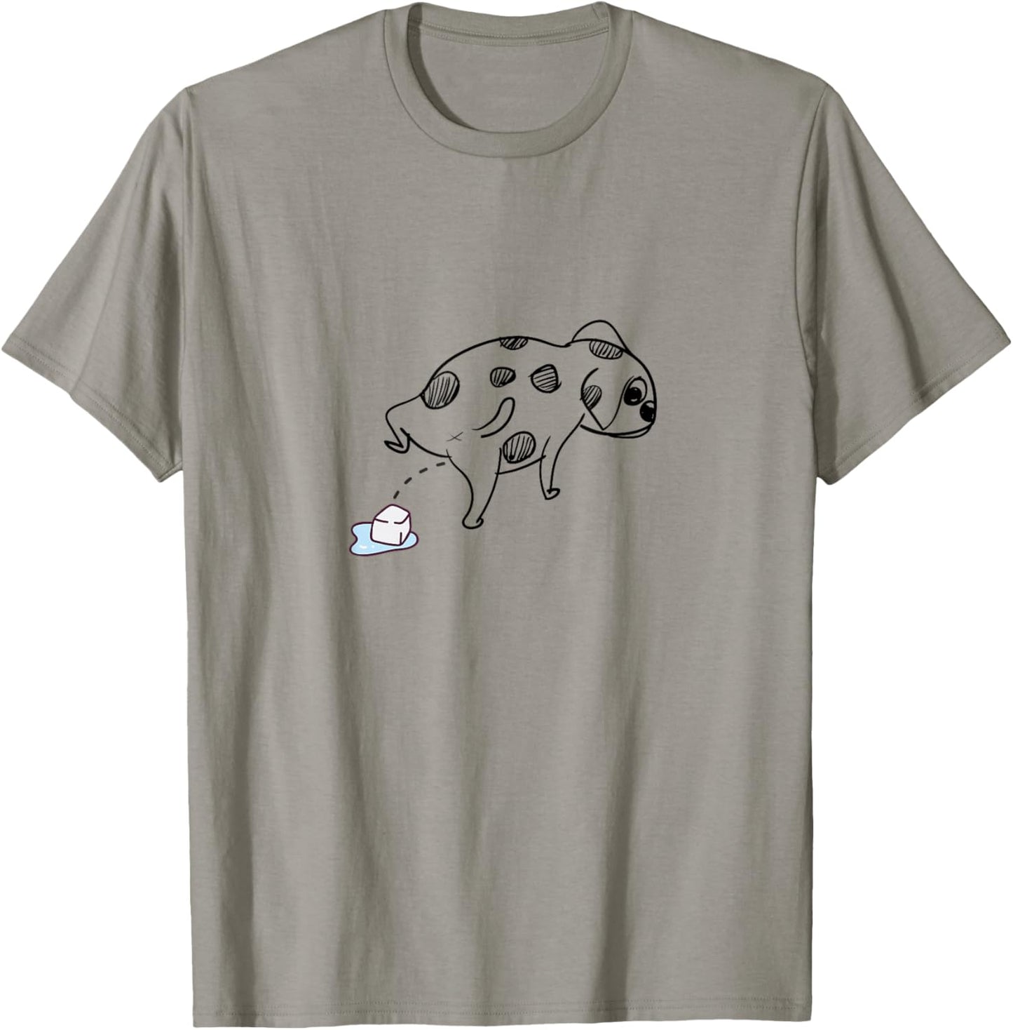 Anti Ice Funny Dog Ice Cube T-Shirt - T-Shirt | Sand