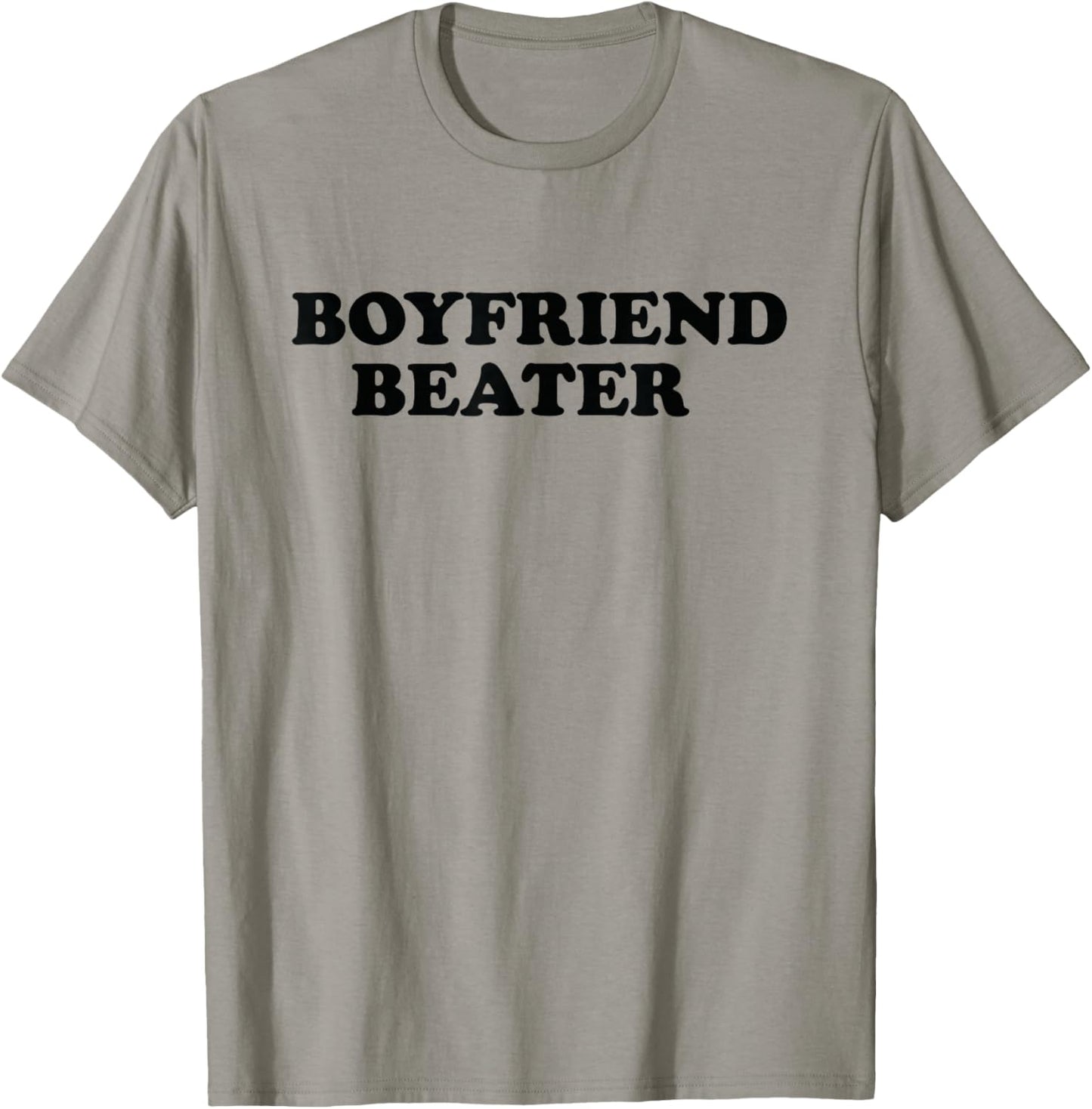 Boyfriend Beater Funny Girlfriend Humor Retro Groovy T-Shirt - T-Shirt | Sand
