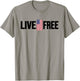 Live Free USA Flag T-Shirt - T-Shirt | Sand