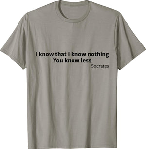 Socrates You Know Less Ancient Greece Classics Philosophy T-Shirt - T-Shirt | Sand