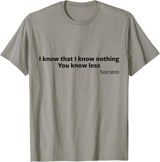 Socrates You Know Less Ancient Greece Classics Philosophy T-Shirt - T-Shirt | Sand