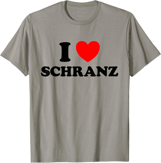 I Love Schranz Funny Hard Tekno Techno German Fast Music Fan T-Shirt - T-Shirt | Sand